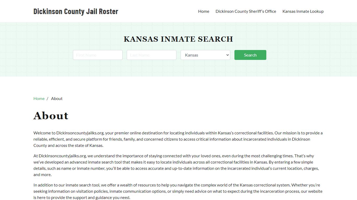 About - dickinsoncountyjailks.org